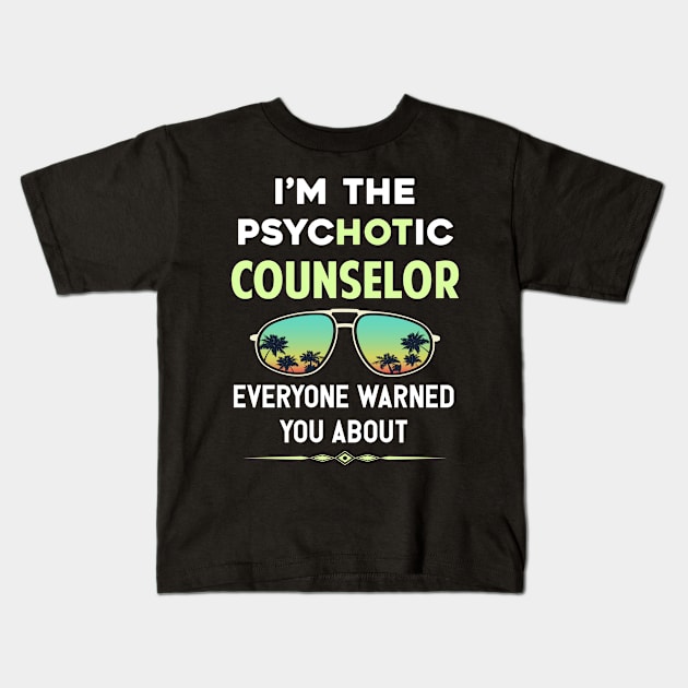 Psychotic Counselor Kids T-Shirt by symptomovertake